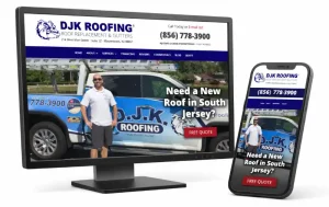 Contractor website example shown on PC and phone