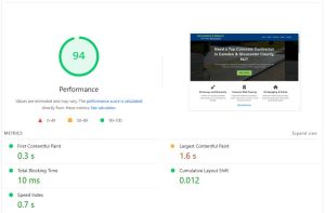 Contractor speed test example